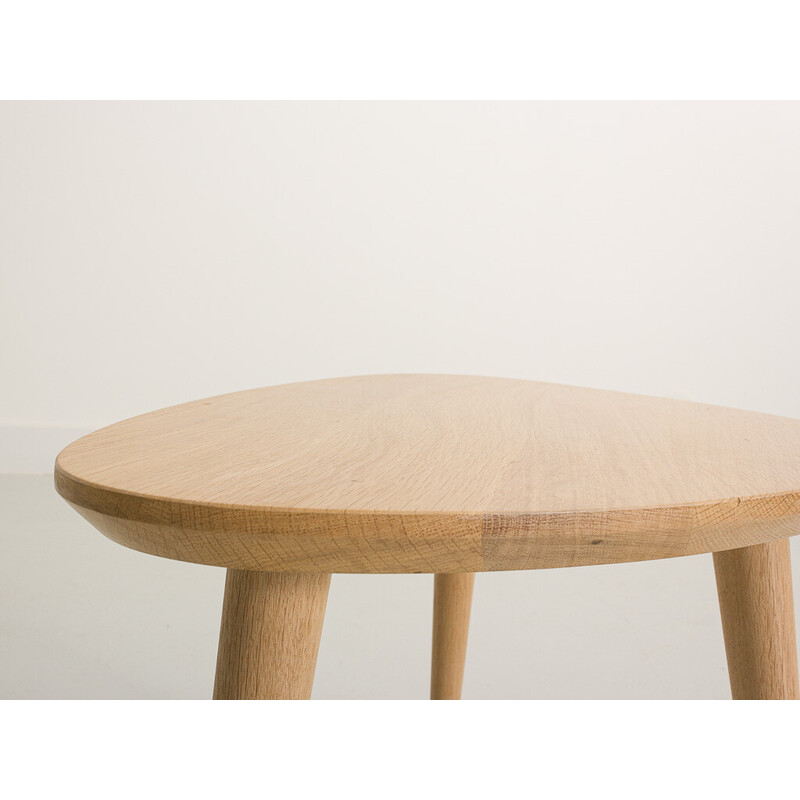 Vintage coffee table in solid oak, France