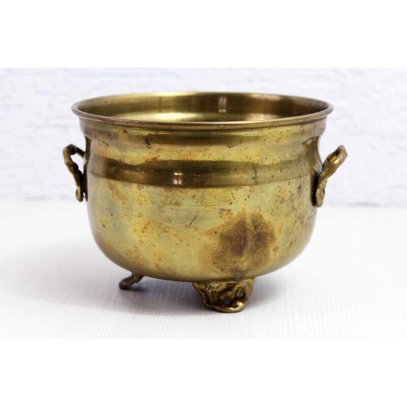 Vintage brass pot holder, 1960s