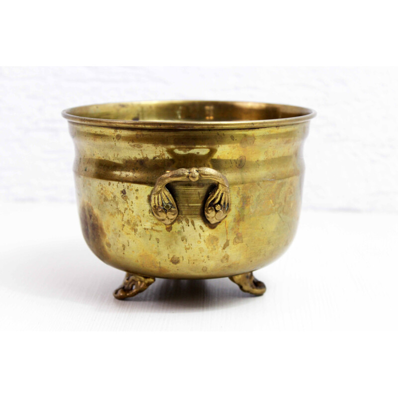 Vintage brass pot holder, 1960s