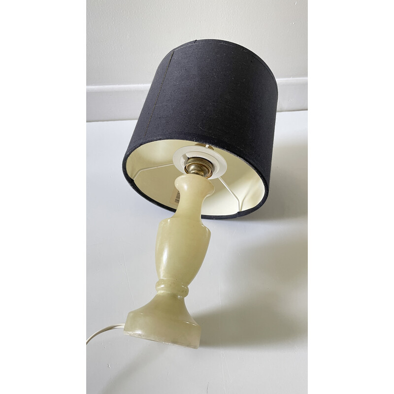 Vintage-Fußlampe aus Alabasterstein