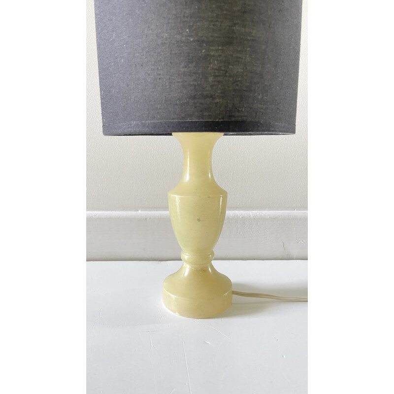 Vintage foot lamp in alabaster stone