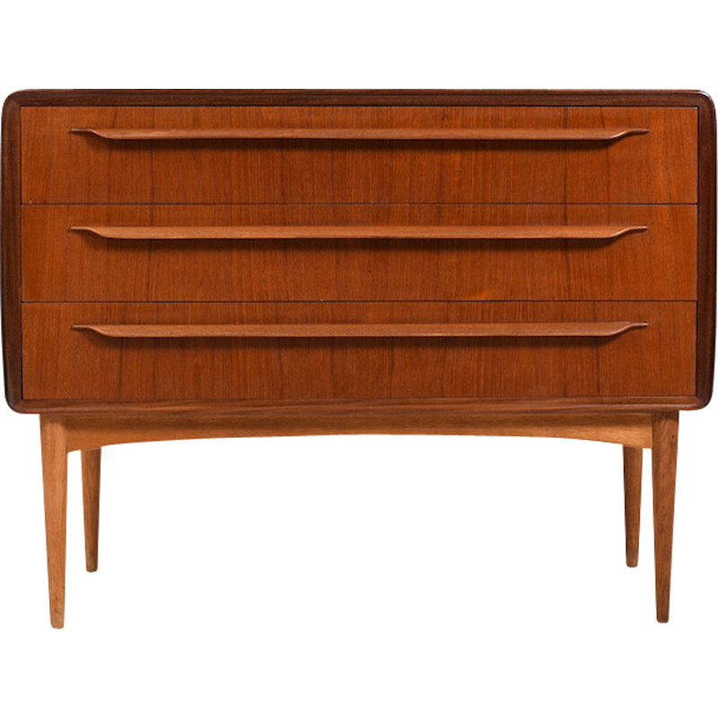 Commode vintage en teck et chêne de Johannes Andersen pour Cfc Silkeborg, 1950