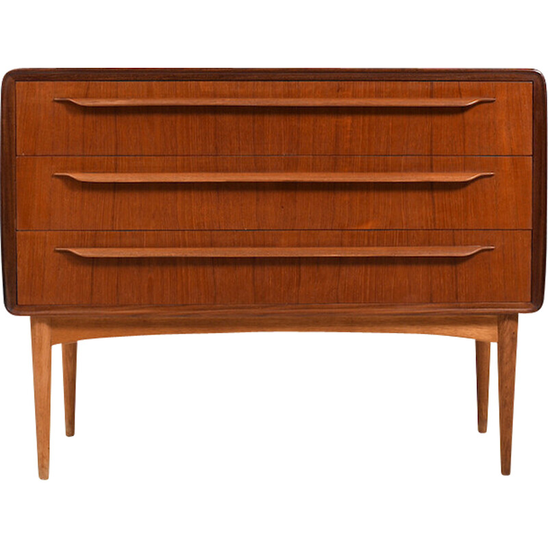 Vintage teak and oakwood chest of drawers by Johannes Andersen for Cfc Silkeborg, 1950s