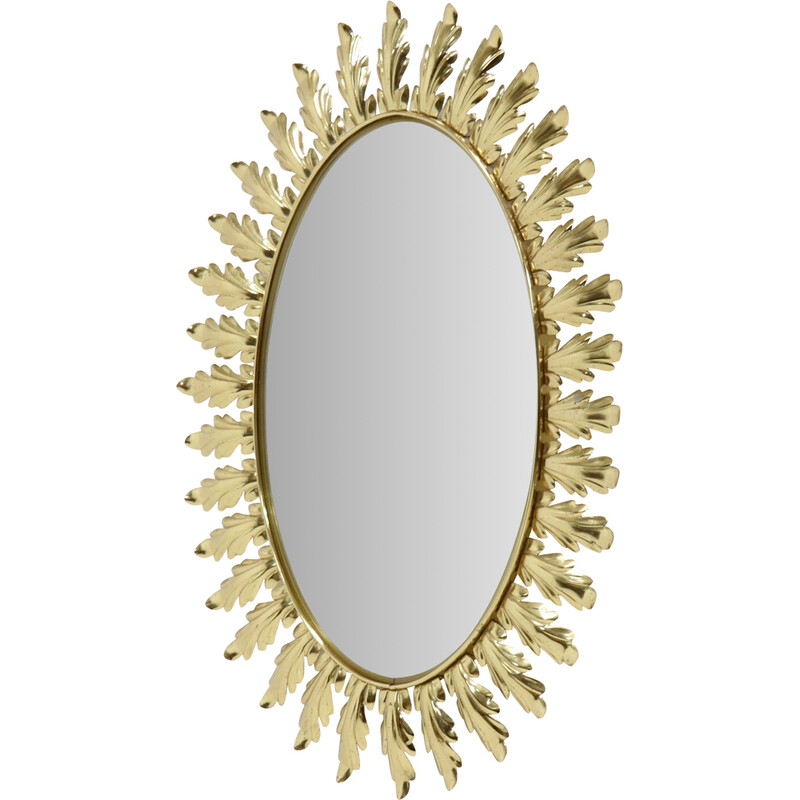 Vintage Sunburst mirror by DeKnuft, Belgium 1970s