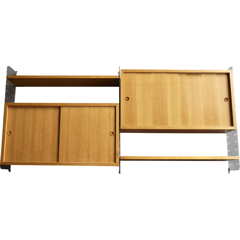 Sistema modular de estantes de parede e armazenamento Vintage por Nisse Strinning para String Design Ab, anos 60