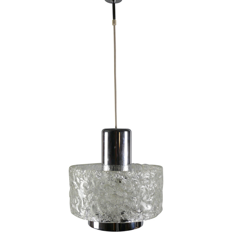 Set vintage Murano glazen hanglamp en wandlamp, Duitsland 1960