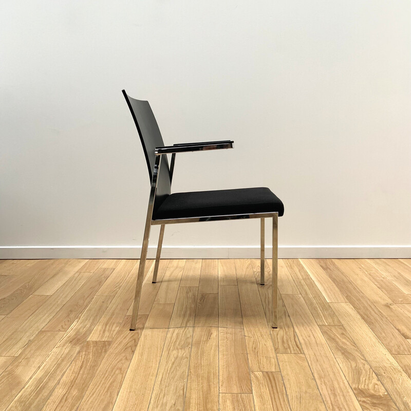 Vintage-Stuhl aus verchromtem Aluminium und Kunststoff von Arro