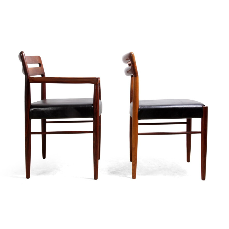 Set of six dining chairs by H W Klein for Bramin - 1960s