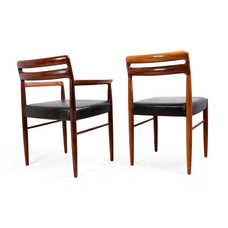 Set of six dining chairs by H W Klein for Bramin - 1960s