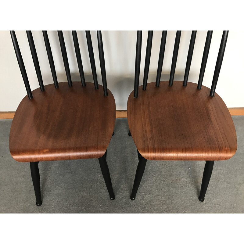 Set of 6 "Fanett" teak chairs, Ilmari TAPIOVAARA - 1960s