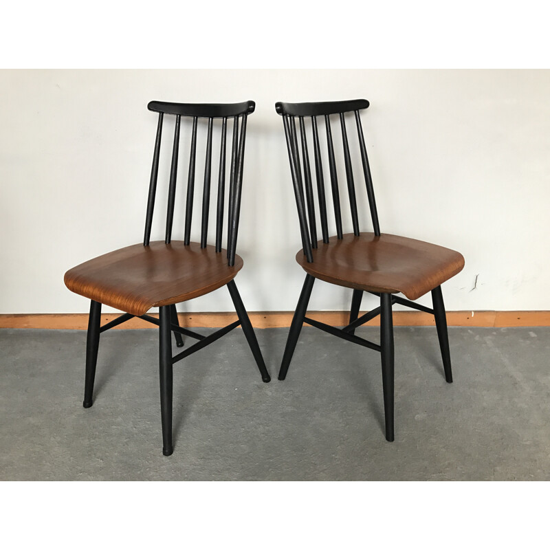 Set of 6 "Fanett" teak chairs, Ilmari TAPIOVAARA - 1960s