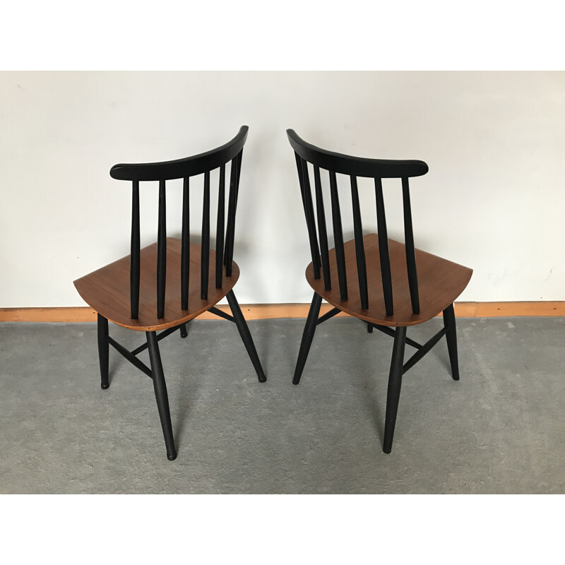 Set of 6 "Fanett" teak chairs, Ilmari TAPIOVAARA - 1960s