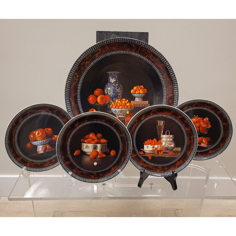 Vintage dessert set by Jean-Claude Chauray for Maison Bernardaud, France 1994