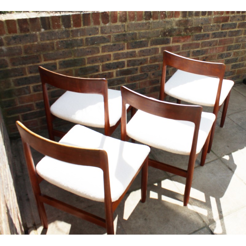 Ensemble de 4 chaises vintage en teck par John Herbert pour Younger, 1950-1960