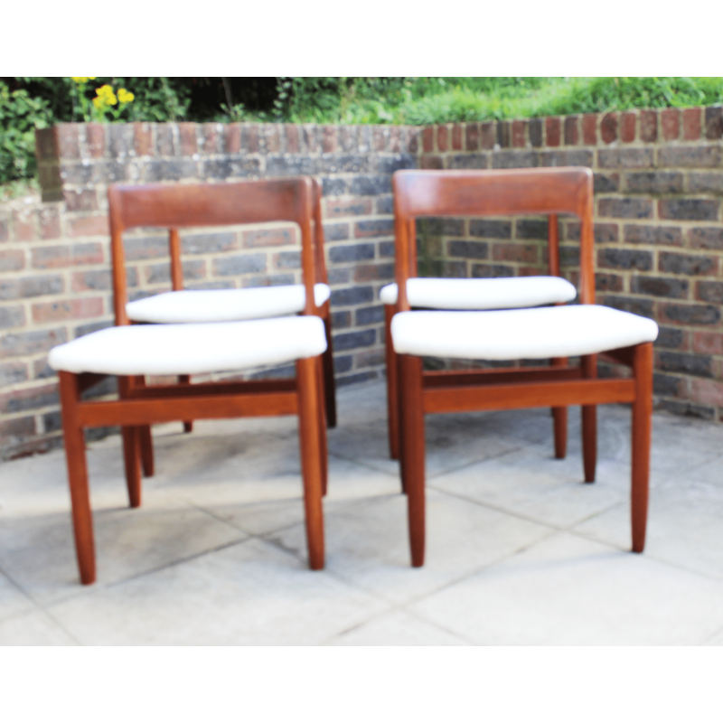 Set of 4 mid century teak dining chairs by John Herbert for Younger, 1950-1960s