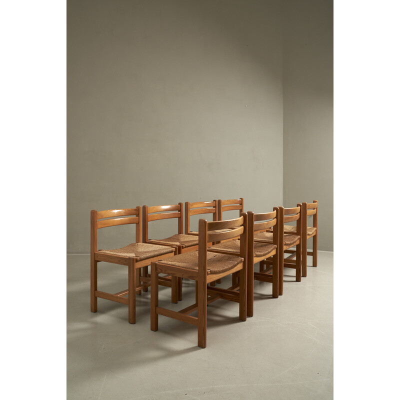 Set of 4 vintage "Asserbo" dining chairs in pine by Børge Mogensen for Ab Karl Andersson and Söner