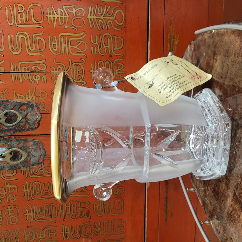 Vintage Art Deco glass champagne bucket, France