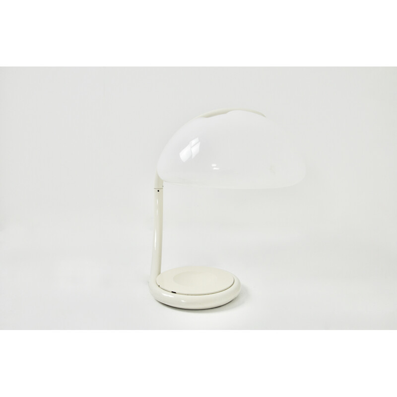 Lampe de table vintage Serpente blanche par Elio Martinelli pour Martinelli Luce, 1960