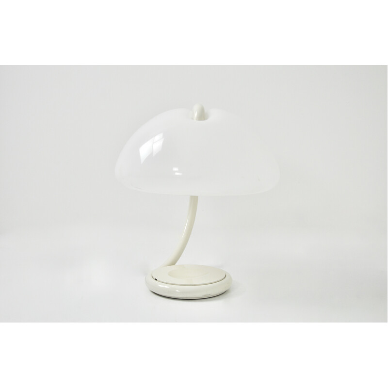 Vintage Serpente witte tafellamp van Elio Martinelli voor Martinelli Luce, 1960