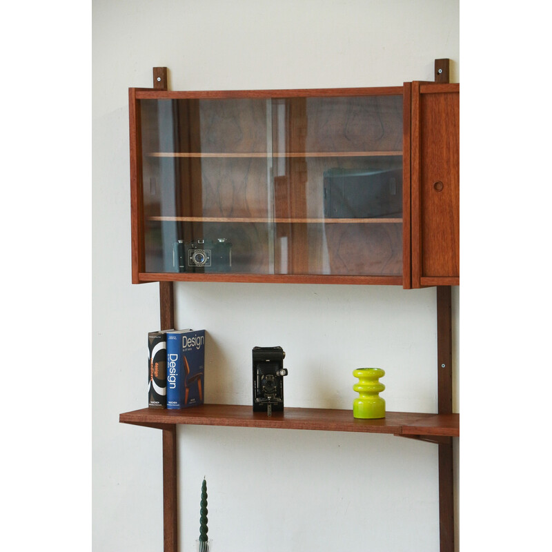 Vintage teak wall unit N°2 Ps System, Denmark 1960