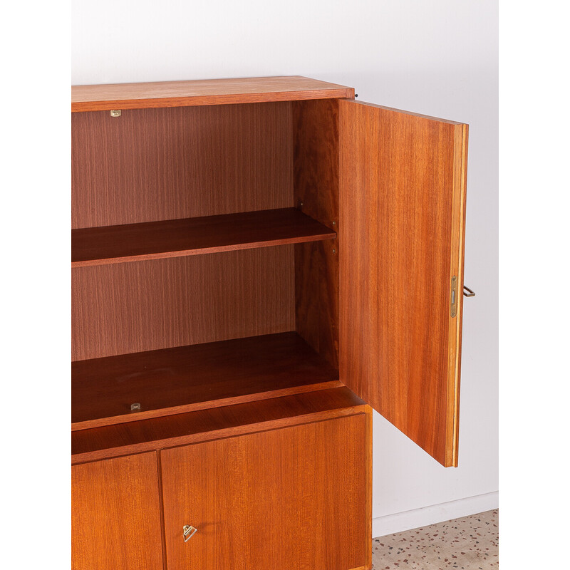 Vintage teak and steel chest of drawers, Germany 1960s