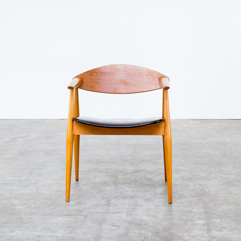 Teak plywood scandinavian chair - 1970s