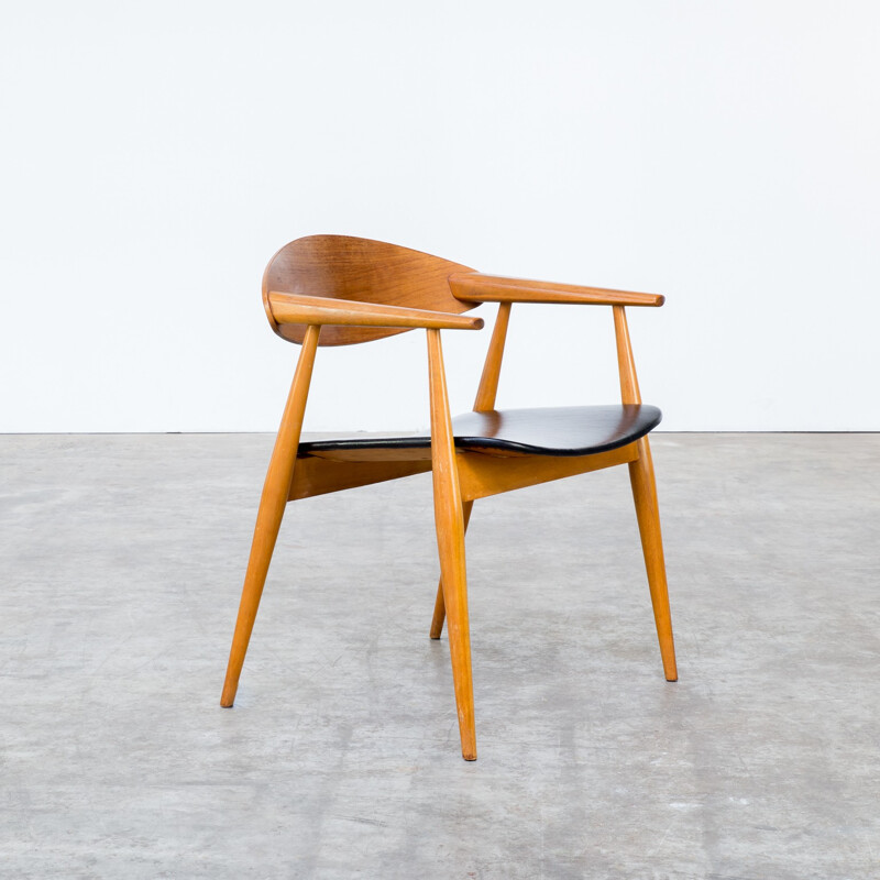 Teak plywood scandinavian chair - 1970s