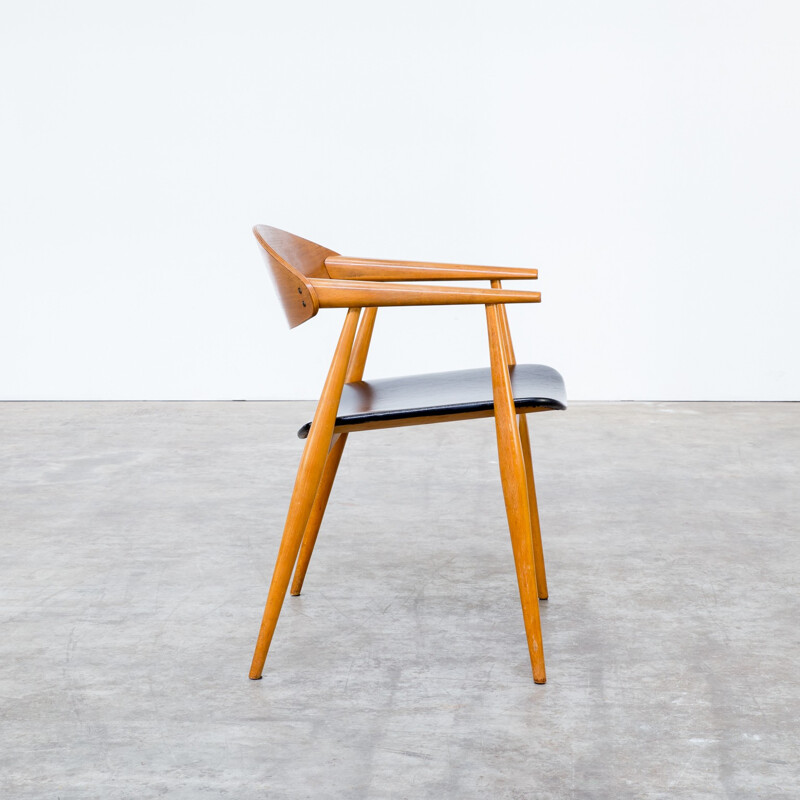 Teak plywood scandinavian chair - 1970s