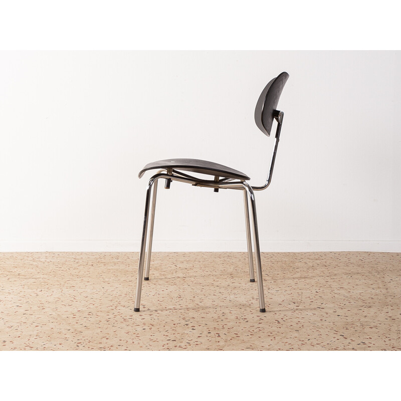 Vintage Se 68 Stuhl aus Stahl und Buche von Egon Eiermann für Wilde