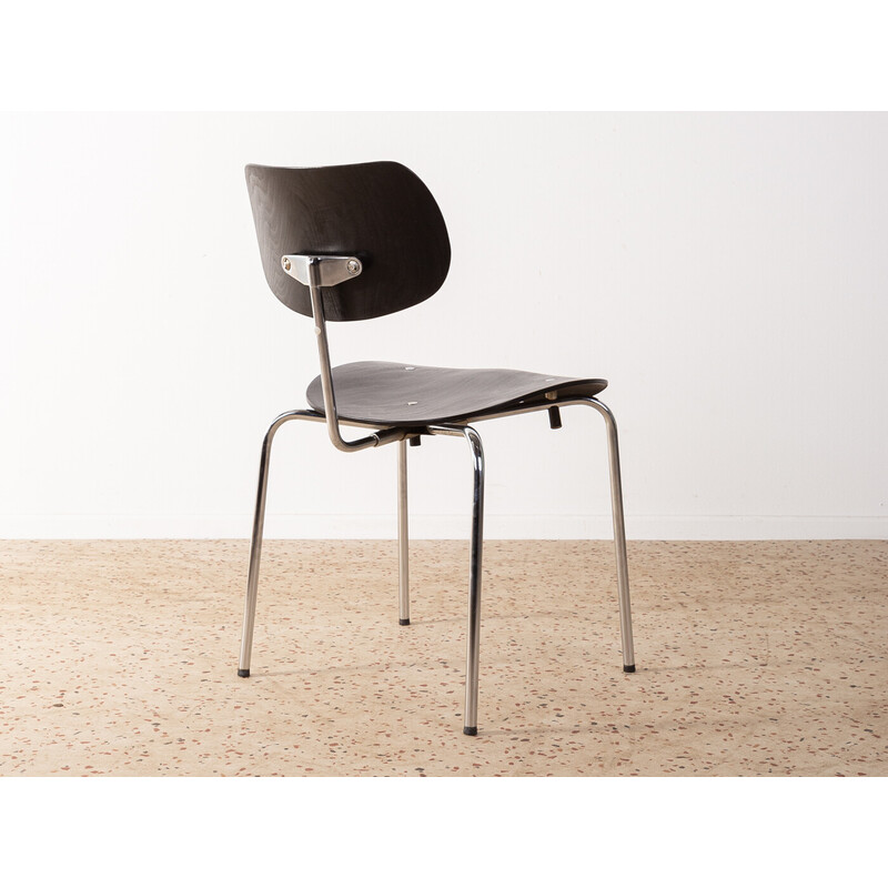 Vintage Se 68 chair in steel and beech by Egon Eiermann for Wilde & Spieth, Germany 1950s