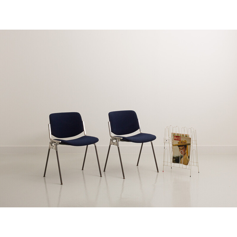 Pair of vintage Dsc106 chairs by Giancarlo Piretti for Castelli, 1970s
