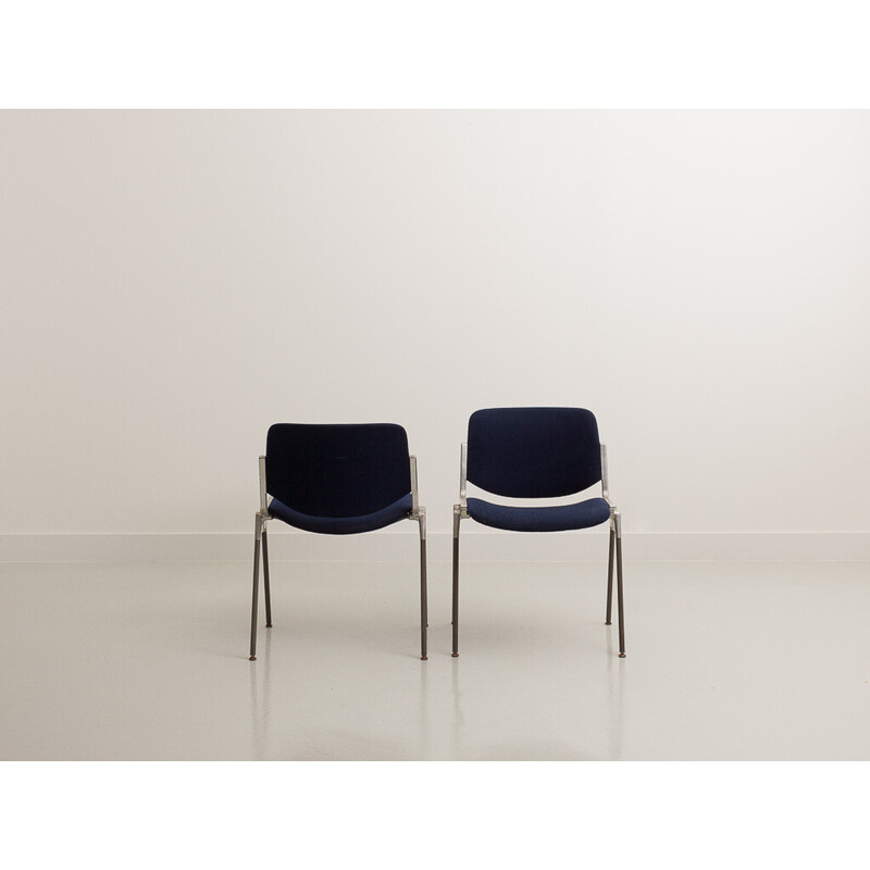 Pair of vintage Dsc106 chairs by Giancarlo Piretti for Castelli, 1970s