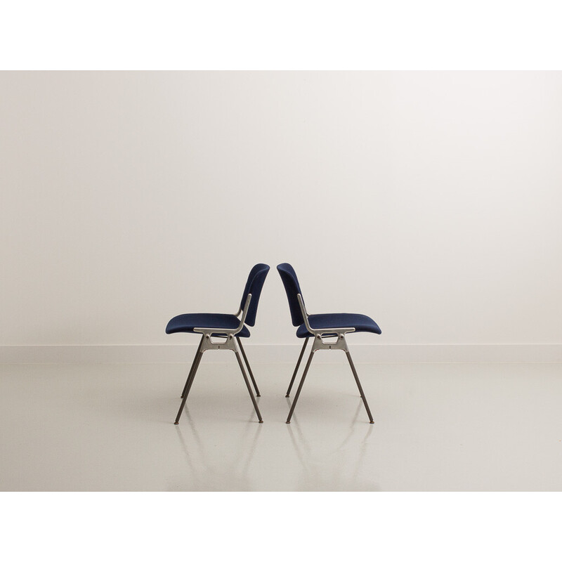 Pair of vintage Dsc106 chairs by Giancarlo Piretti for Castelli, 1970s