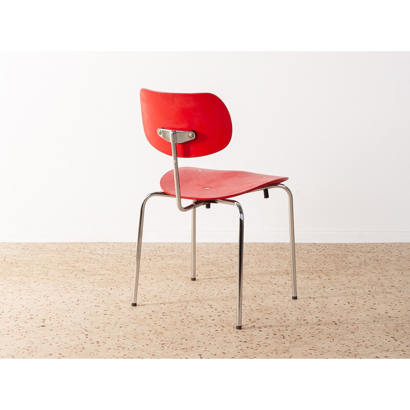 Vintage Se68 chair in steel and beech by Egon Eiermann for Wilde & Spieth, Germany 1950s