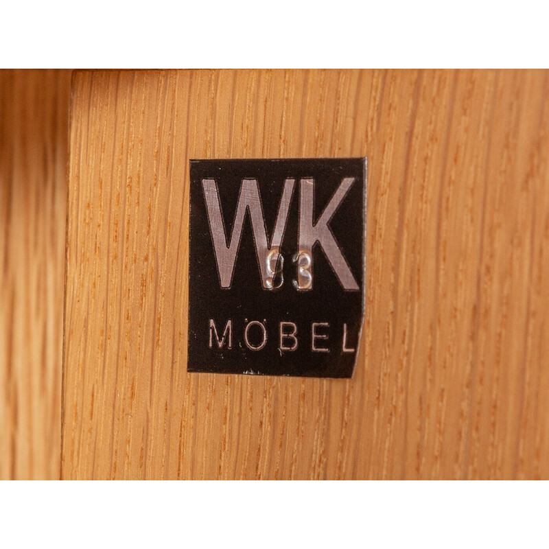 Vintage oak and steel bookcase for Wk Möbel, Germany 1960s