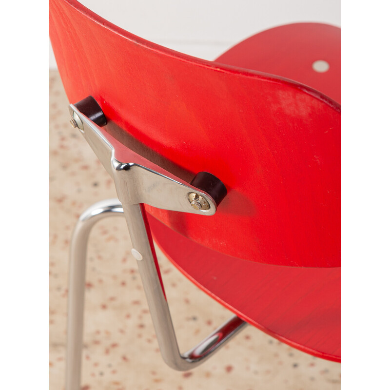 Vintage Se68 Stuhl aus Stahl und Buche von Egon Eiermann für Wilde