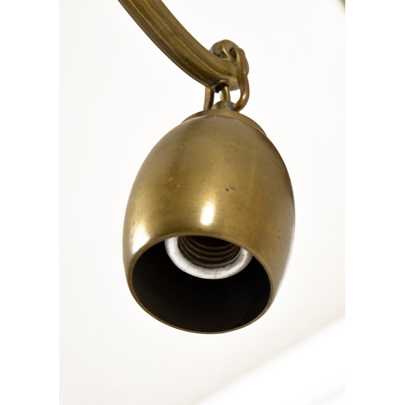 Vintage pendant lamp in solid brass, 1920s