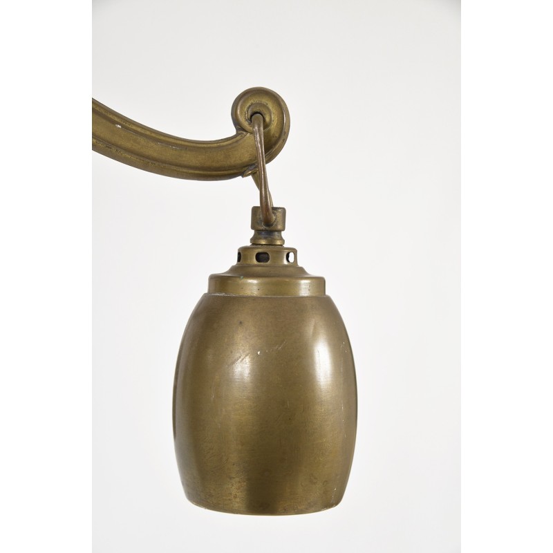 Vintage pendant lamp in solid brass, 1920s