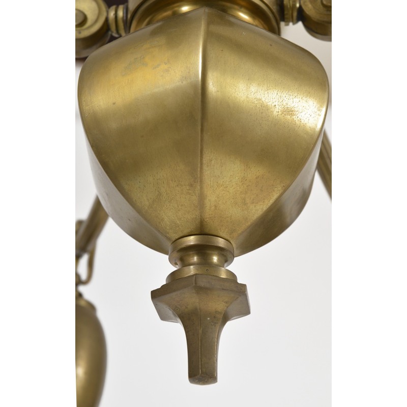 Vintage pendant lamp in solid brass, 1920s