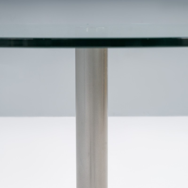 Mesa redonda em vidro vintage de Sir Terence Conran