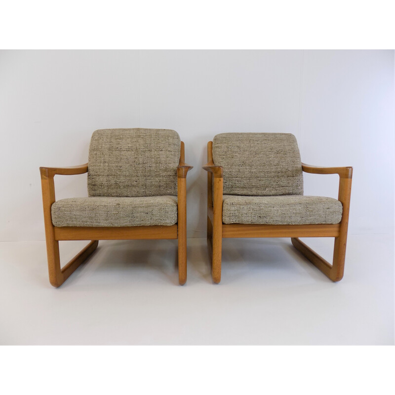 Pair of vintage teak armchairs by Johannes Andersen for Cfc Silkeborg, Denmark 1960s