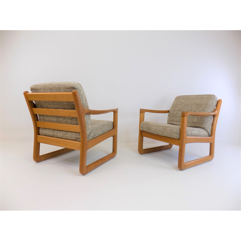 Pair of vintage teak armchairs by Johannes Andersen for Cfc Silkeborg, Denmark 1960s