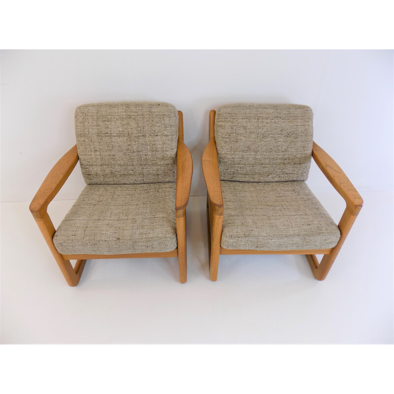 Pair of vintage teak armchairs by Johannes Andersen for Cfc Silkeborg, Denmark 1960s