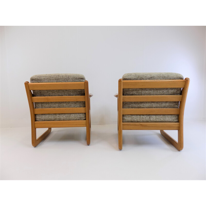 Pair of vintage teak armchairs by Johannes Andersen for Cfc Silkeborg, Denmark 1960s