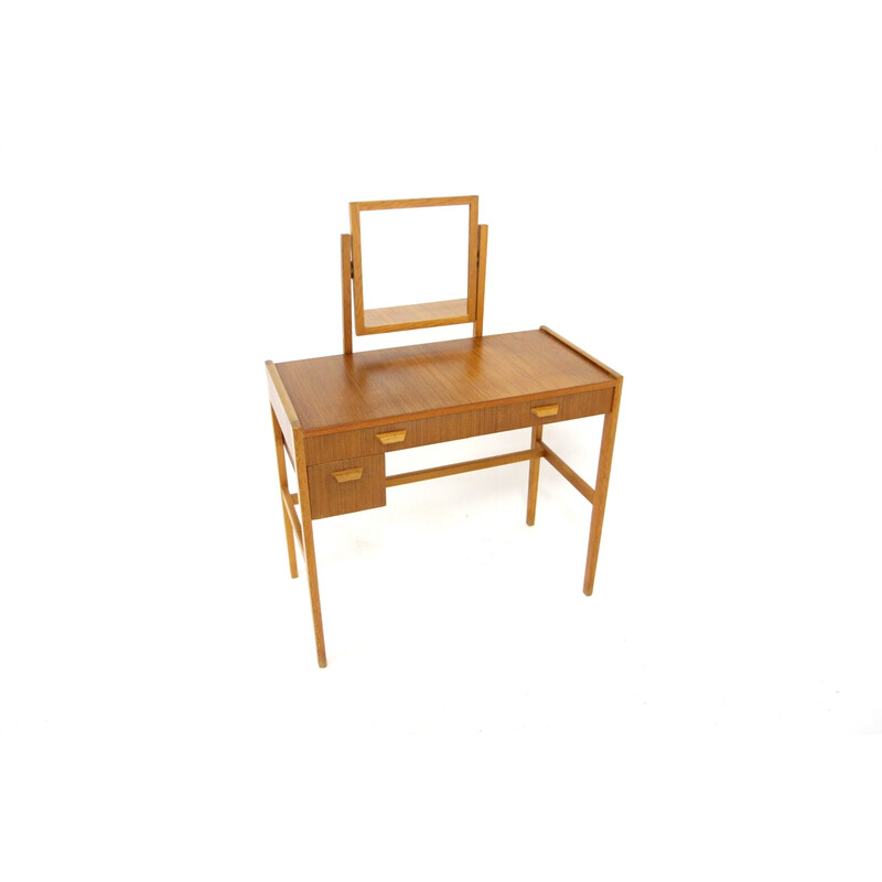 Vintage dressing table in teak and oak, Sweden 1960s