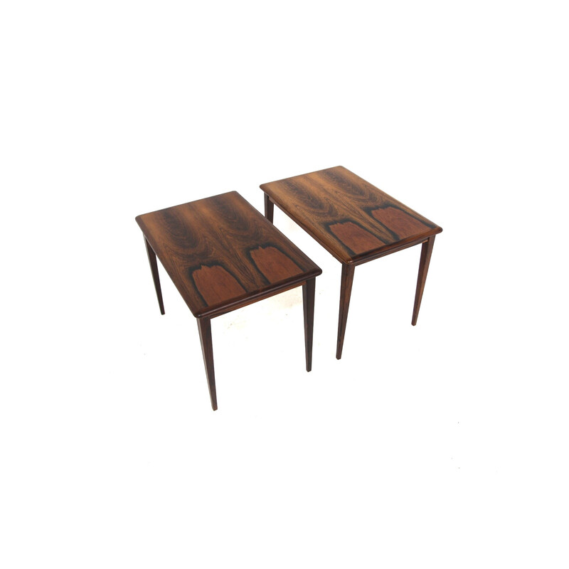 Pair of vintage rosewood night stands, Sweden 1960s