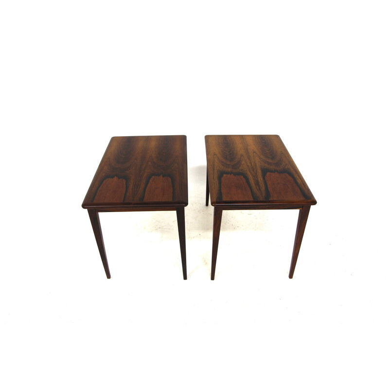 Pair of vintage rosewood night stands, Sweden 1960s