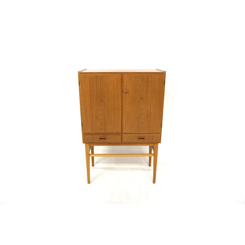 Vintage bar cabinet in teak and beech, Sweden 1960s