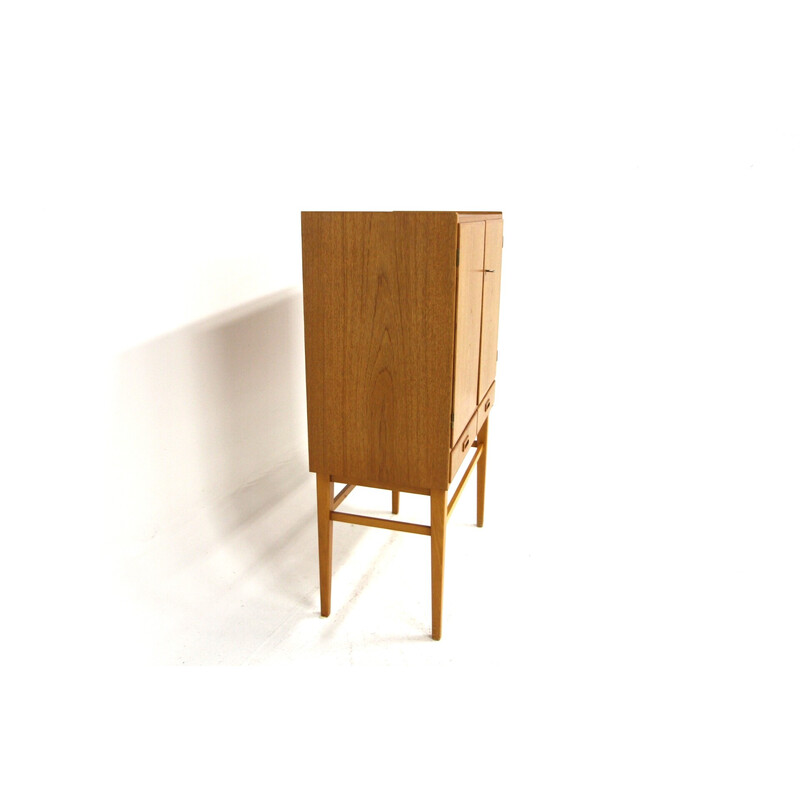 Vintage bar cabinet in teak and beech, Sweden 1960s