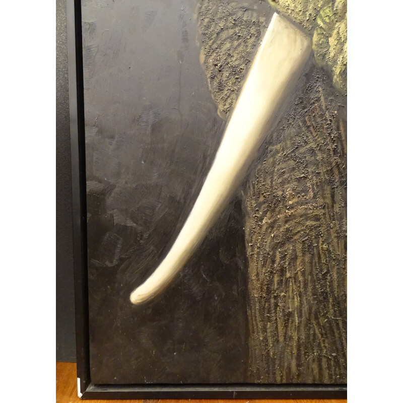 Vintage painting "elephant" of the French school